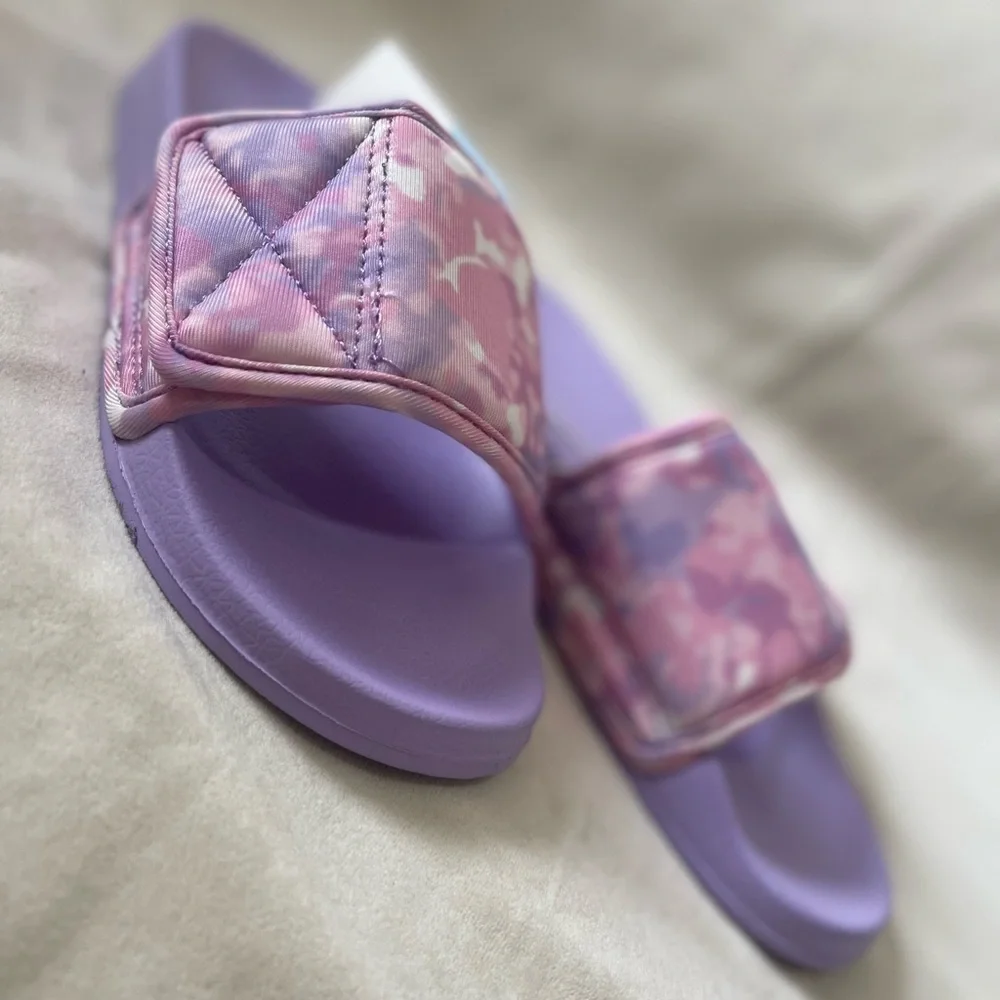 Cat & Jack Purple and Pink Quilted Slippers